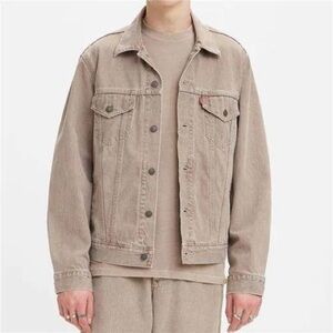 [M]Levi Strauss Brown Vintage Fit Denim Jean Trucker Jacket